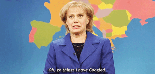 Kate Mckinnon on Saturday Night Live "oh ze things i have googled"